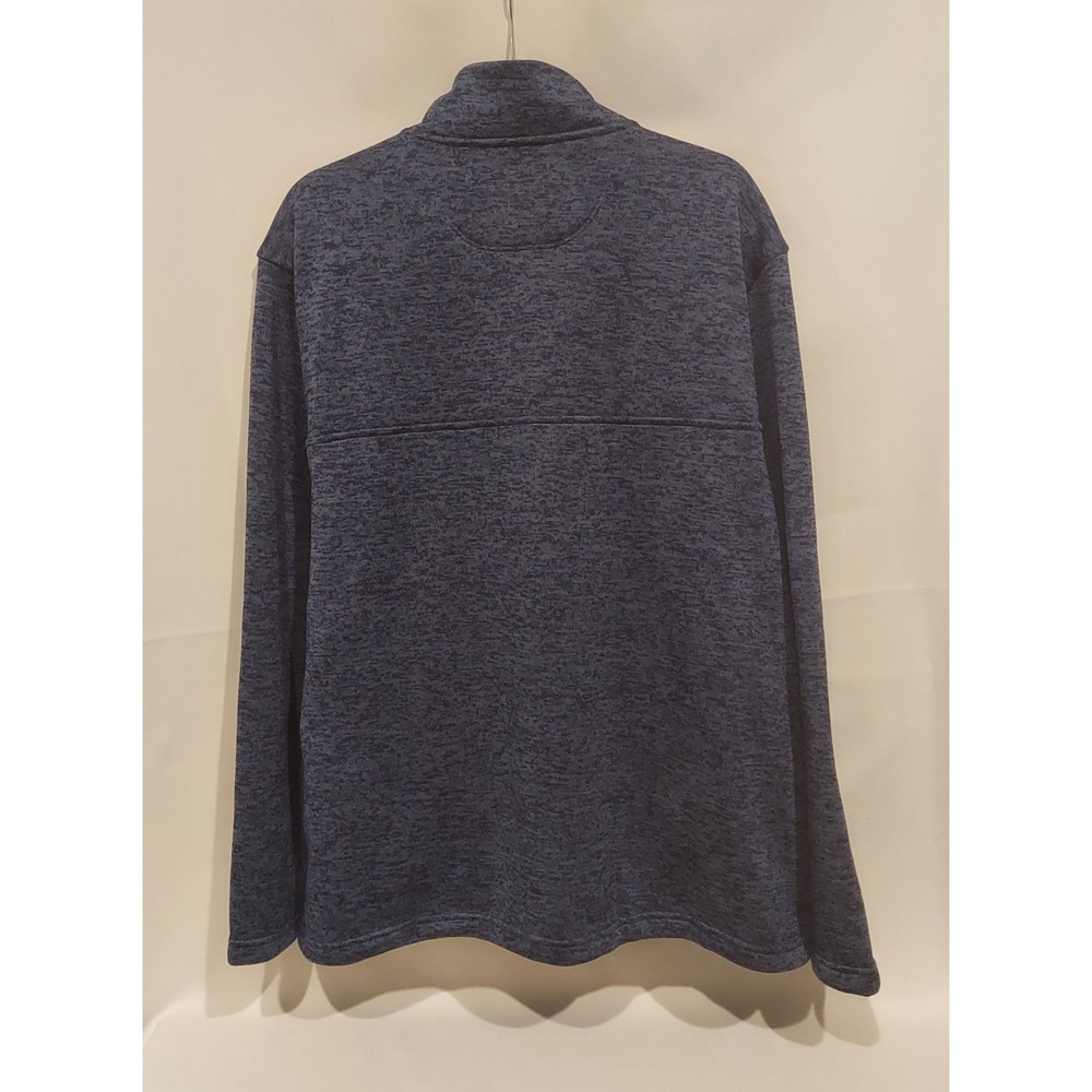Lands End Mens Navy (Brushed) Sweater Fleece Snap Neck Pullover Jacket Size XXL❤ - Picture 3 of 12